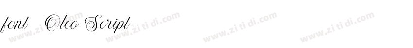font   Oleo Script字体转换
